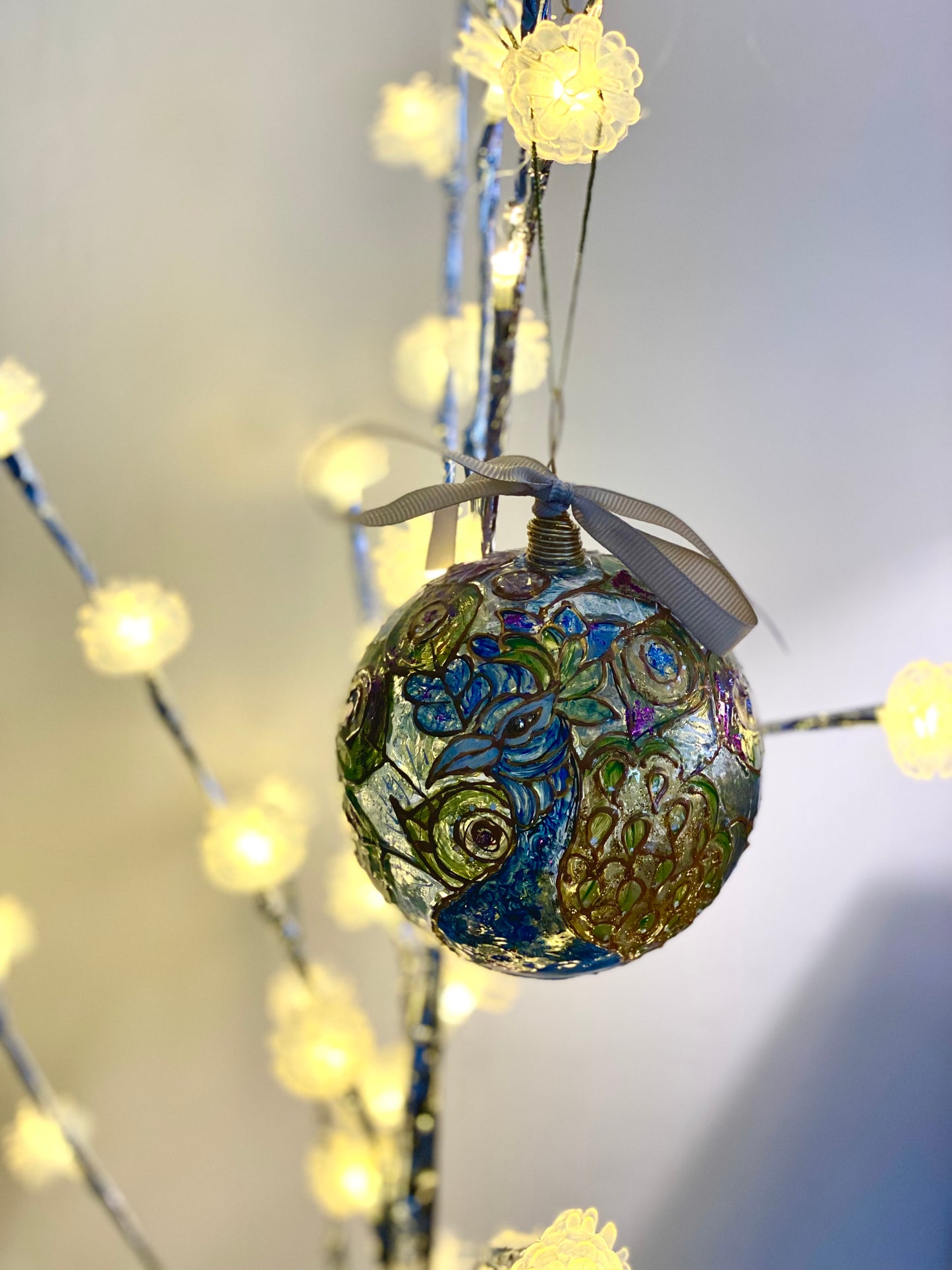Palle decorative in plexiglas dipinte a mano