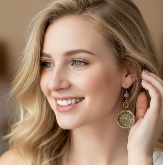 Orecchini arance elettroformate