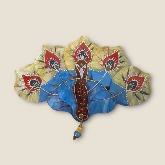 Ventaglio in plexiglas da borsetta "Pavone"