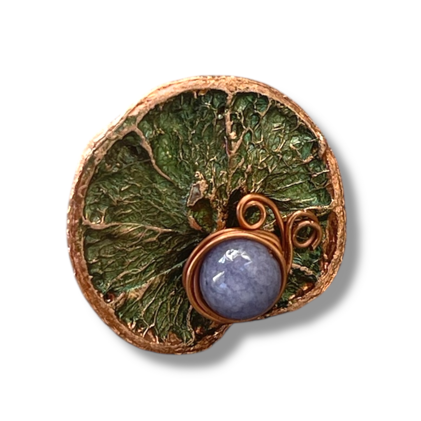 Anello regolabile arancia elettroformata