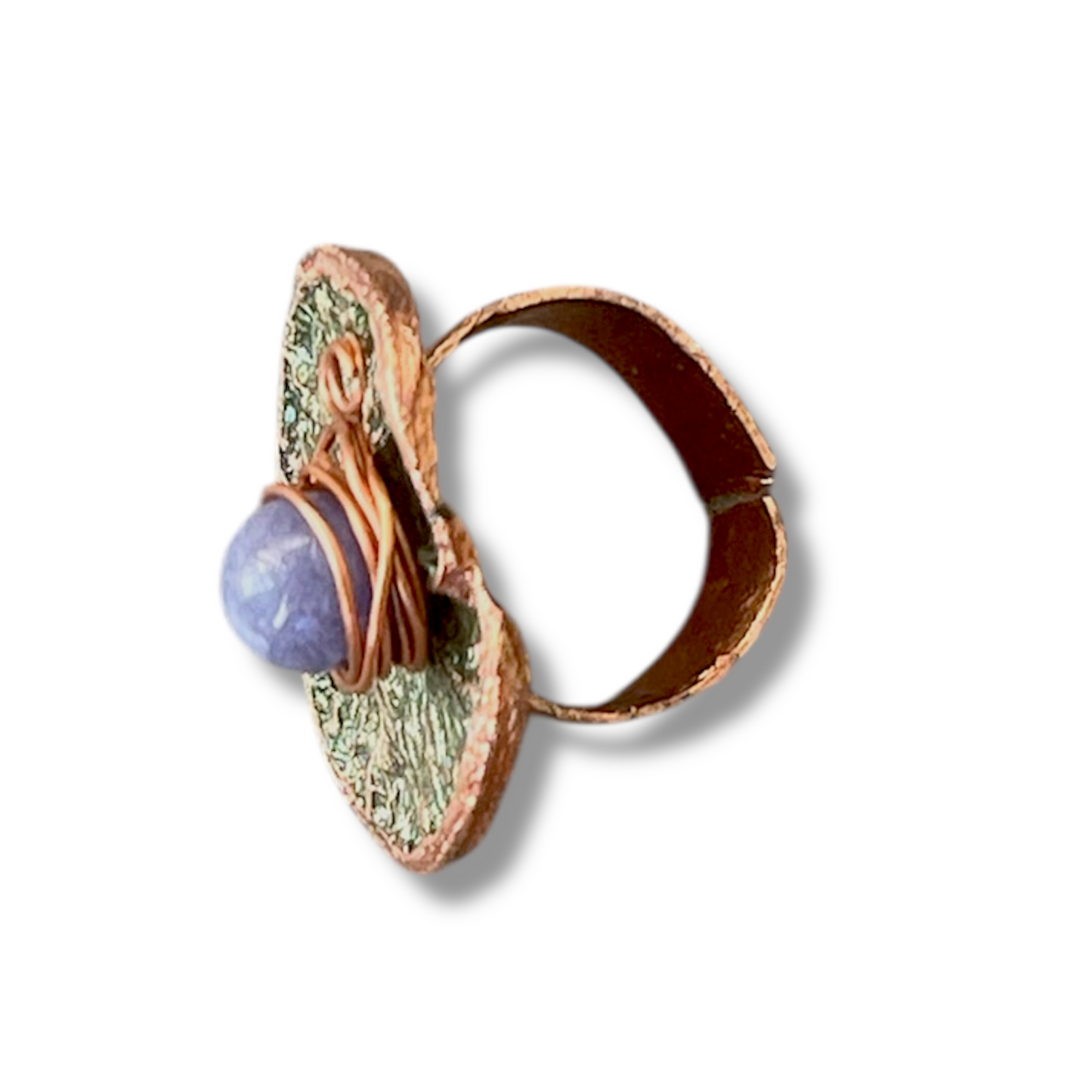 Anello regolabile arancia elettroformata