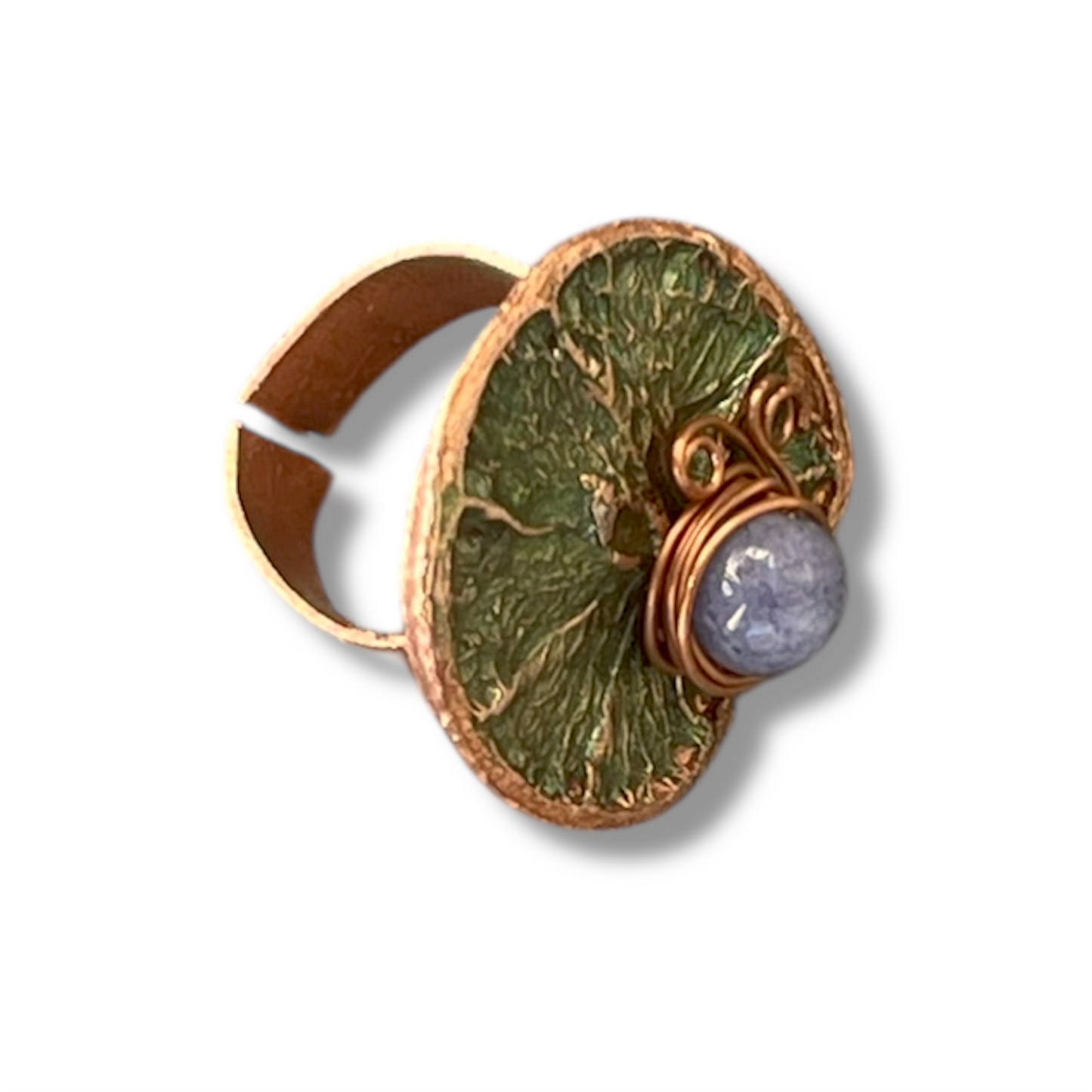 Anello regolabile arancia elettroformata