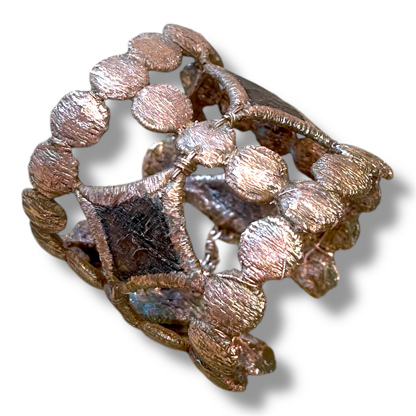 Bracciale in pizzo elettroformato rombi