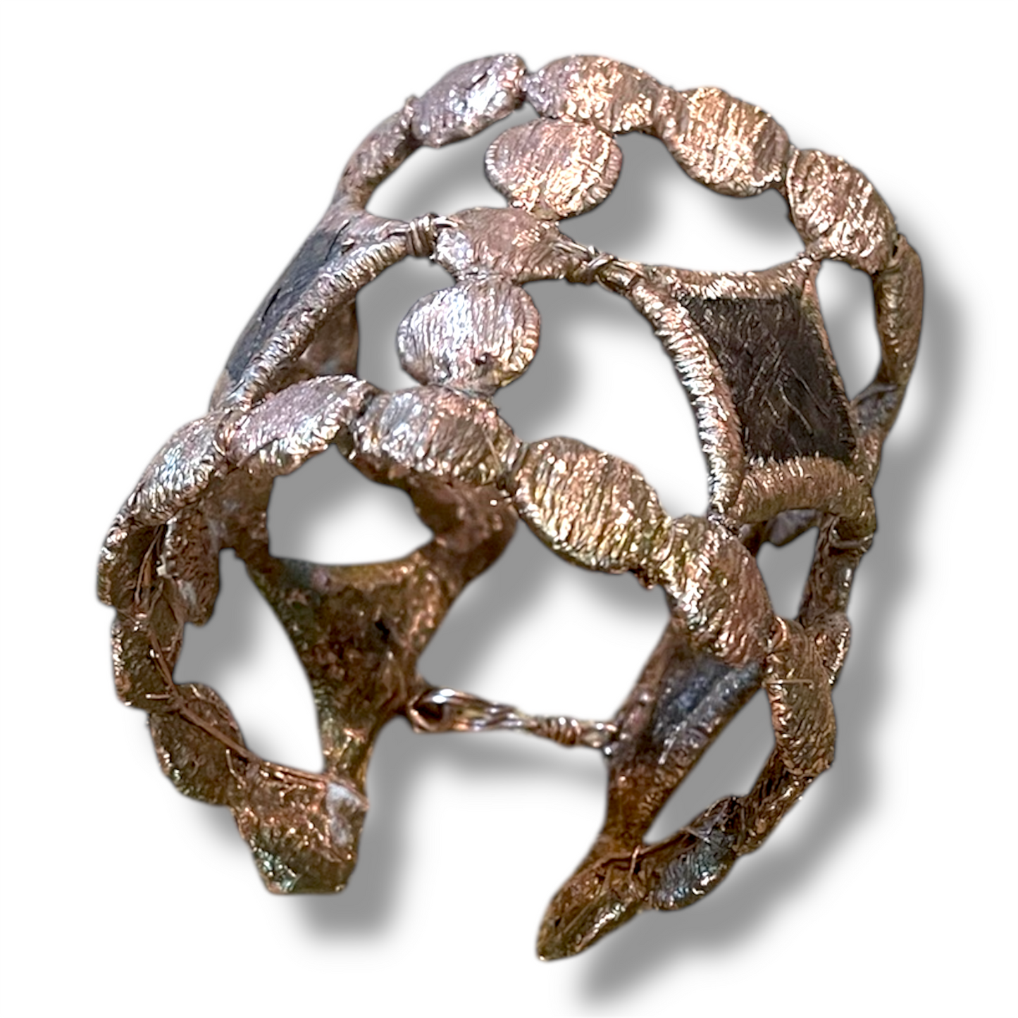 Bracciale in pizzo elettroformato rombi